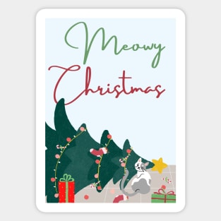 Meowy Christmas Sticker